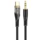 Кабель HOCO UPA25 3.5mm to Type-C Transparent Discovery Edition Digital audio conversion cable |1M| black