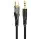 HOCO UPA25 Transparent Edition Type-C Converter, 1M, Black