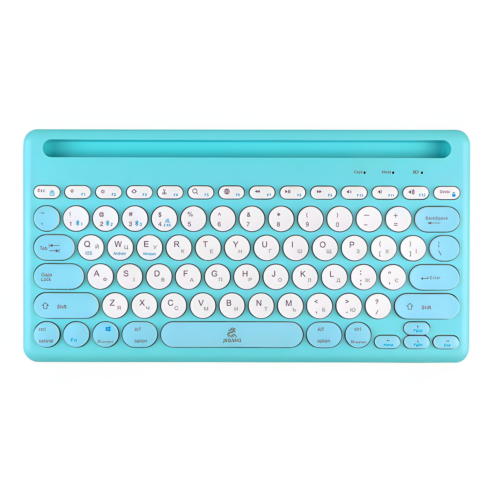 Голубая беспроводная клавиатура JEQANG JB-333 dual-mode charging Голубая беспроводная клавиатура JEQANG JB-333 dual-mode charging