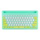 Зеленая беспроводная клавиатура JEQANG JB-333 dual-mode charging Зеленая беспроводная клавиатура JEQANG JB-333 dual-mode charging