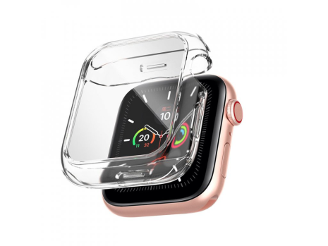 Бампер для Apple Watch HOCO iWatch7/8 WS1 Light &amp; transparent all-Inclusive TPU (45mm) Transparent