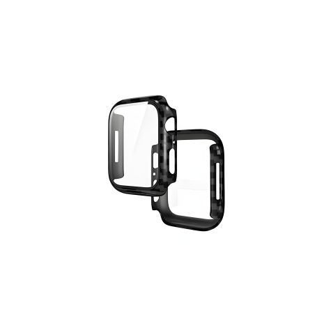 Бампер для Apple Watch HOCO iWatch7/8 (45mm) WS3 Shadow protective case+film, Carbon Fiber