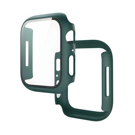 Бампер для Apple Watch HOCO iWatch7/8 (45mm) WS3 Shadow protective case+film, Official green