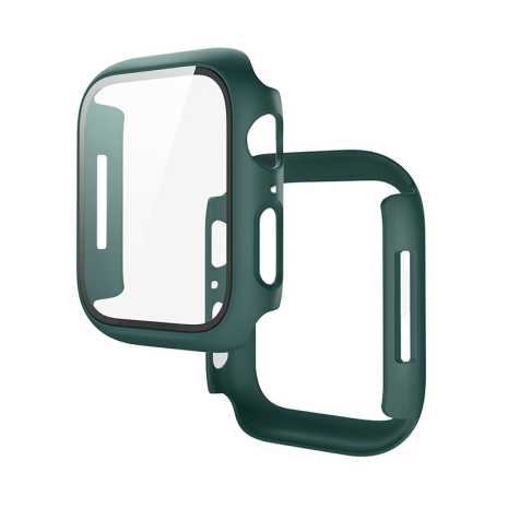 Бампер для Apple Watch HOCO iWatch7/8 WS3 Shadow protective case+film (45mm) Official green