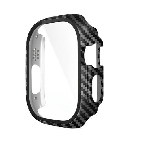 Бампер для Apple Watch HOCO iWatch Ultra WS6 Shadow protective case+film (49mm) Carbon Pattern