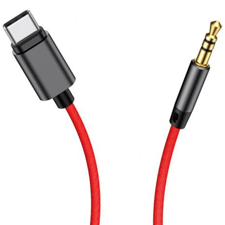 Кабель BASEUS M01 Yiven Audio Type-C to 3,5mm black-red