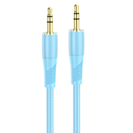 Кабель HOCO UPA25 Transparent Discovery Edition AUX audio cable |1M| blue