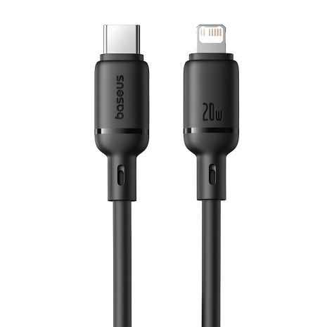 Кабель Baseus Silky Series Type-C to Lightning 20W 1m, чорний P10377700113-00 Кабель Baseus Silky Series Type-C to Lightning 20W 1m, чорний P10377700113-00