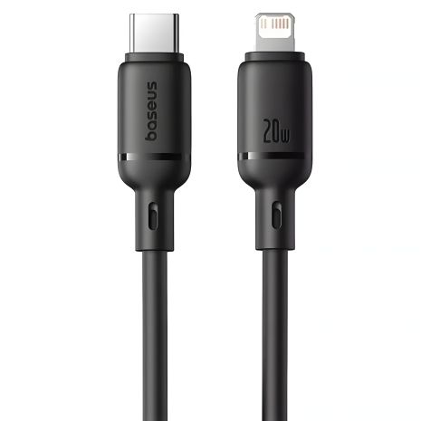 Кабель Baseus Silky Series Type-C to Lightning 20W 2m, чорний P10377700113-01 Кабель Baseus Silky Series Type-C to Lightning 20W 2m, чорний P10377700113-01