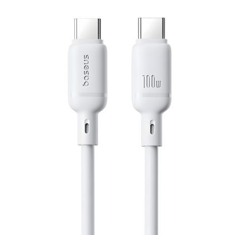 Кабель Baseus Silky Series Type-C to Type-C 100W 2m, білий P10377704213-01