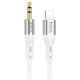 Кабель HOCO UPA22 3.5mm to Lightning silicone digital audio conversion cable |1M| white
