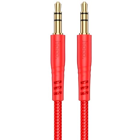 HOCO UPA24 Red Smooth AUX Cable, 1m