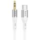 Кабель HOCO UPA22 3.5mm to Type-C silicone digital audio conversion cable |1M| white