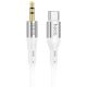 HOCO UPA22 1M 3.5mm to Type-C Silicone Audio Converter, White