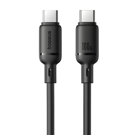 Кабель Baseus Silky Series Type-C to Type-C 100W 2m, чорний P10377704113-01 Кабель Baseus Silky Series Type-C to Type-C 100W 2m, чорний P10377704113-01