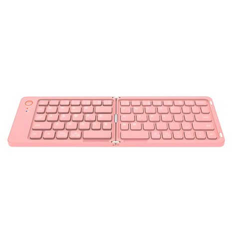 Meetion Foldable Keyboard MT-BTK001 |BT, 150 day standby, Type-C Charging| pink