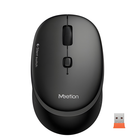 Офісна бездротова миша MEETION R571 2.4G Wireless, 1000-1600 DPI, 1хAA, чорна