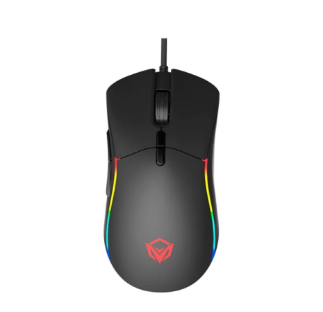 Ігрова дротова миша MEETION RGB Backlit Gaming Mouse RGB GM19_2023, 12000dpi, USB, 1.8m, black