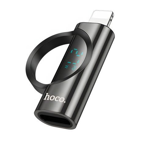 HOCO UA32B iP Male to Type-C Female Display Adapter, Чорний