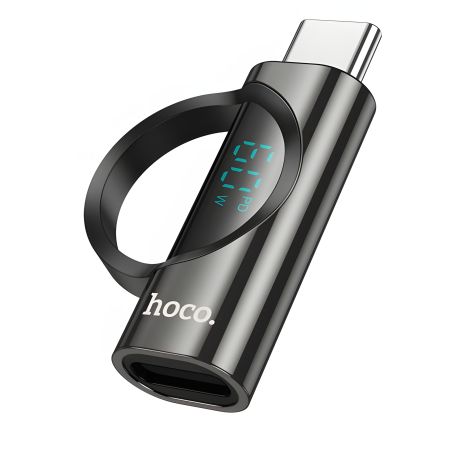 HOCO UA32A Type-C Male to iP Female Display Adapter, Чорний