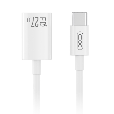 OTG-адаптер XO NB-R268A Type-c to Lightning 27W Charging Cable Model Imitation Original Adapte Білий