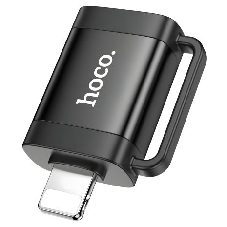 HOCO UA31A iP Male to USB Female OTG Adapter, Чорний