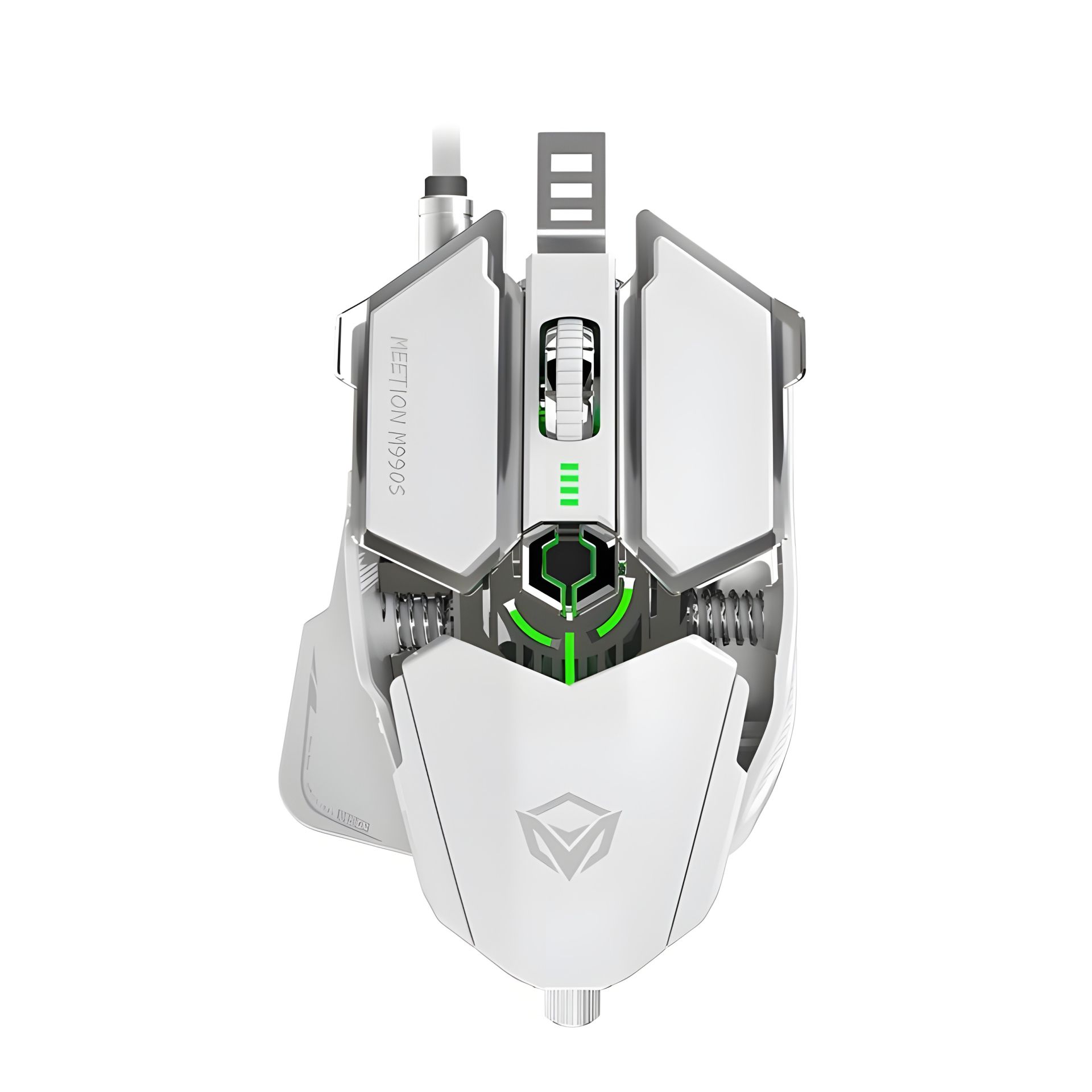 MEETION White Mechanical Gaming Mouse RGB MT-M990S Backlit MEETION White Mechanical Gaming Mouse RGB MT-M990S Backlit