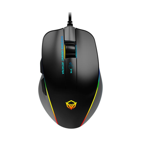 Ігрова дротова миша MEETION RGB Circulation Backlit Gaming Mouse GM23_2023, 7 Keys, 12800DPI, USB, 1.8m, black