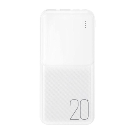 Повербанк XO PR252 Lighted Mobile Power 20000 mAh Білий
