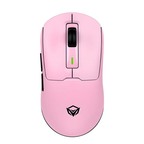 MEETION Pink Gaming Mouse GW24 Wired+2.4G+Bluetooth |6 Keys, 8000dpi, 30-60h, RGB|