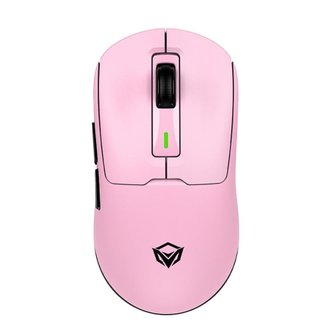 Ігрова бездротова миша MEETION Wired, 2.4G, Bluetooth Gaming mouse GW24, 6 Keys, 50-8000dpi, 600mAh, 30-60h, RGB, pink