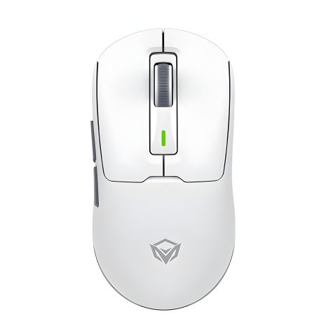 MEETION White Gaming Mouse GW24 Wired+2.4G+Bluetooth |6 Keys, 8000dpi, 30-60h, RGB|