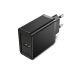Зарядний пристрій Vention настінний USB 1-порт зарядка(12W) EU-Plug чорний (FAAB0-EU)