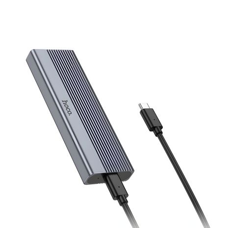 Зовнішня кишеня HOCO HB47A для M.2 SSD (USB3.2/10Gbps) металевий сірий