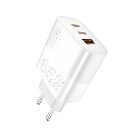 Зарядний пристрій WUW-C199 GaN PD65W+PD20W+QC18W Type C білий