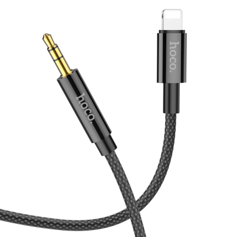 AUX кабель Hoco UPA19 Lightning to Jack 3.5 1m черный