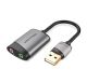 Адаптер Vention USB External Sound Card, 0.15M Grey Metal Type CDKHB Адаптер Vention USB External Sound Card, 0.15M Grey Metal Type CDKHB