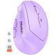 Бездротова миша MEETION 2.4G, Bluetooth Office Vertical Mouse BTM008, 57°, 800-1200-1600-2400dpi, 500mAh, 400h, Type-C charging, purple