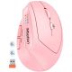 Бездротова миша MEETION 2.4G, Bluetooth Office Vertical Mouse BTM008, 57°, 800-1200-1600-2400dpi, 500mAh, 400h, Type-C charging, pink