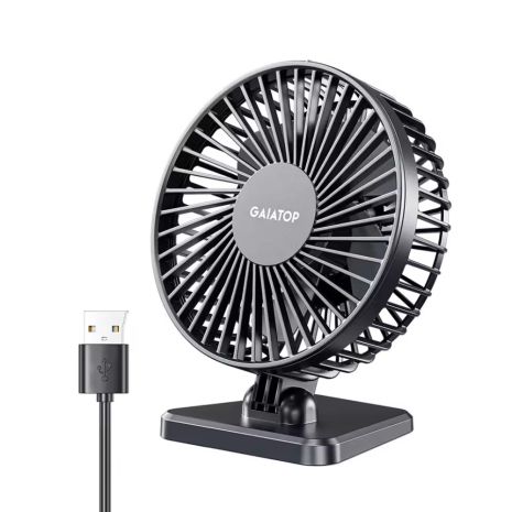 Вентилятор настольный Gaiatop TF30 USB, 3 скорости, black