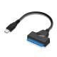 SATA III 22pin to Type-C 6Gbps Кабель-адаптер для HDD та SSD Black
