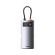 Baseus USB-Hub Metal Gleam Series 4-in-1 Type-C Multifunctional HUB Station Gray (Type-C to 3x USB 3.0, 1x RJ45) WKWG070113