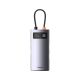 USB-Hub Baseus Metal Gleam Series 4-in-1 Multifunctional Type-C HUB Docking Station Gray (Type-C to USB3.0*3+RJ45*1) WKWG070113