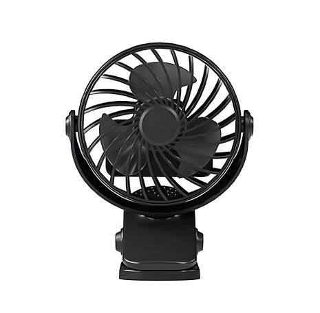 Портативный аккумуляторный USB Вентилятор на прищепке, 12x11cm, 720град вращения, 2.5W, 5V, 500mAh, Type-C, black Портативный аккумуляторный USB Вентилятор на прищепке, 12x11cm, 720град вращения, 2.5W, 5V, 500mAh, Type-C, black