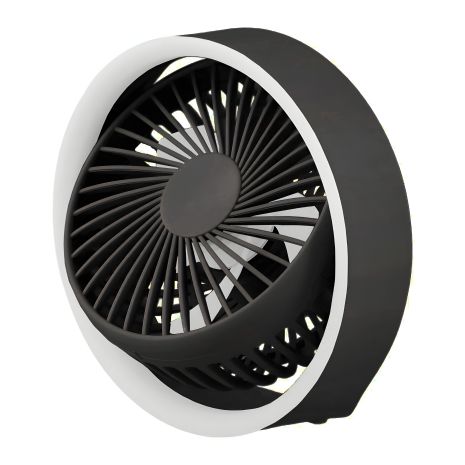 Настільний GXQC N601 бездротовий вентилятор, 1200mAh, 6.5W, LED, чорний
