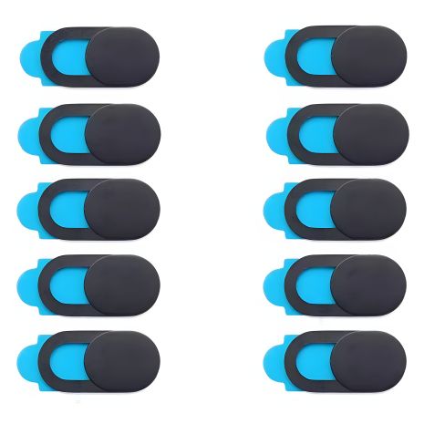 Темно-серые шторки для веб-камеры на скотче, 10шт