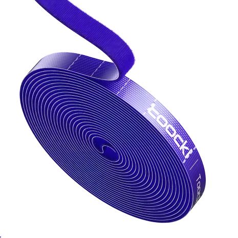 Органайзер для дротів Toocki з липучкою, блакитний, 10 мм x 5 м