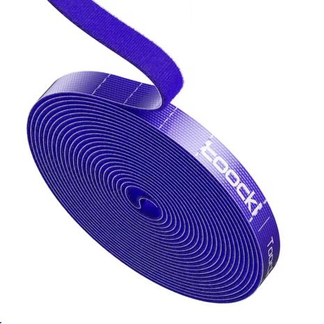 Кабельный органайзер Toocki для стяжки проводов с липучкой, 10 мм x 5 м, Blue