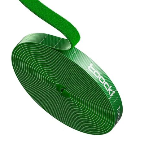 Кабельный органайзер Toocki для стяжки проводов с липучкой, 10 мм x 5 м, Green