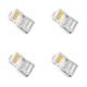 Конектор прозорий RJ45 Cat6, 4шт
